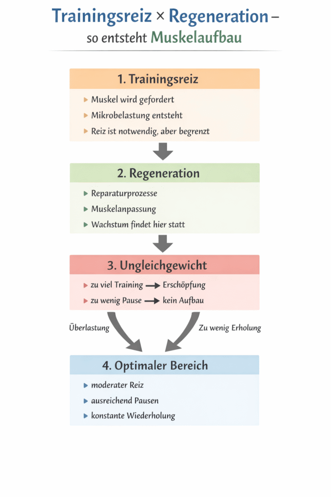 Trainingsreiz x Regeneration - so entsteht Muskelaufbau