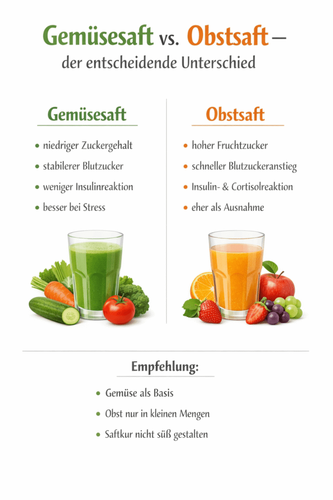 Gemüsesaft vs. Obstsaft - ein Vergleich