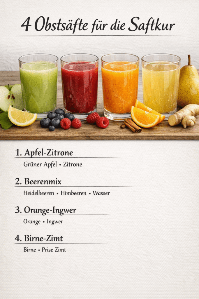 Obstsäfte für die Saftkur