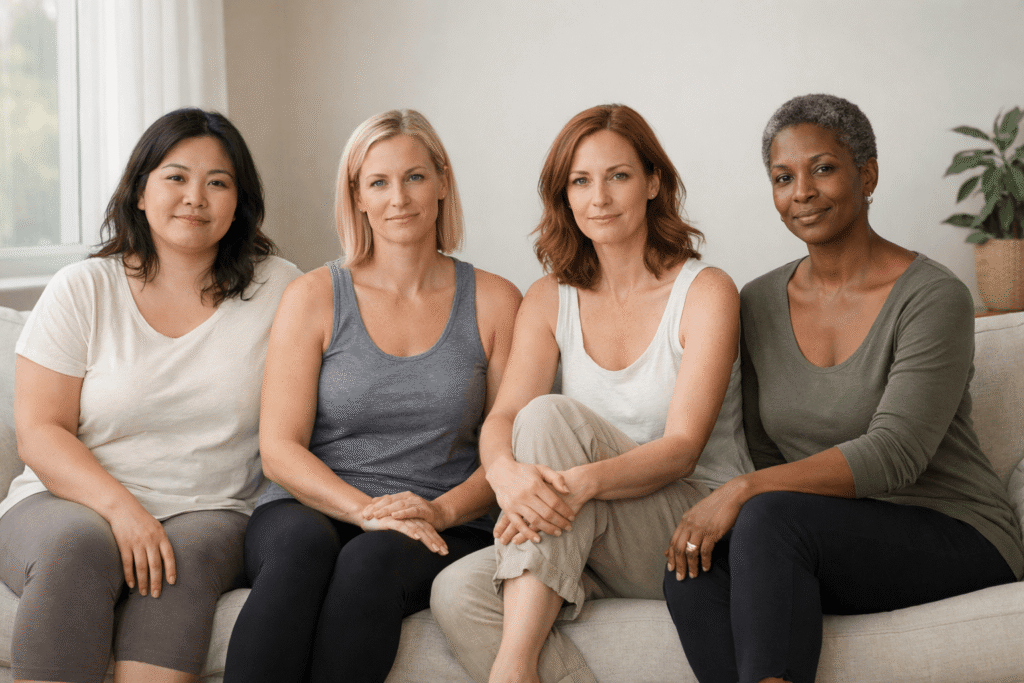 Verschiedene Frauen, die alle für einen anderen Stoffwechseltyp stehen