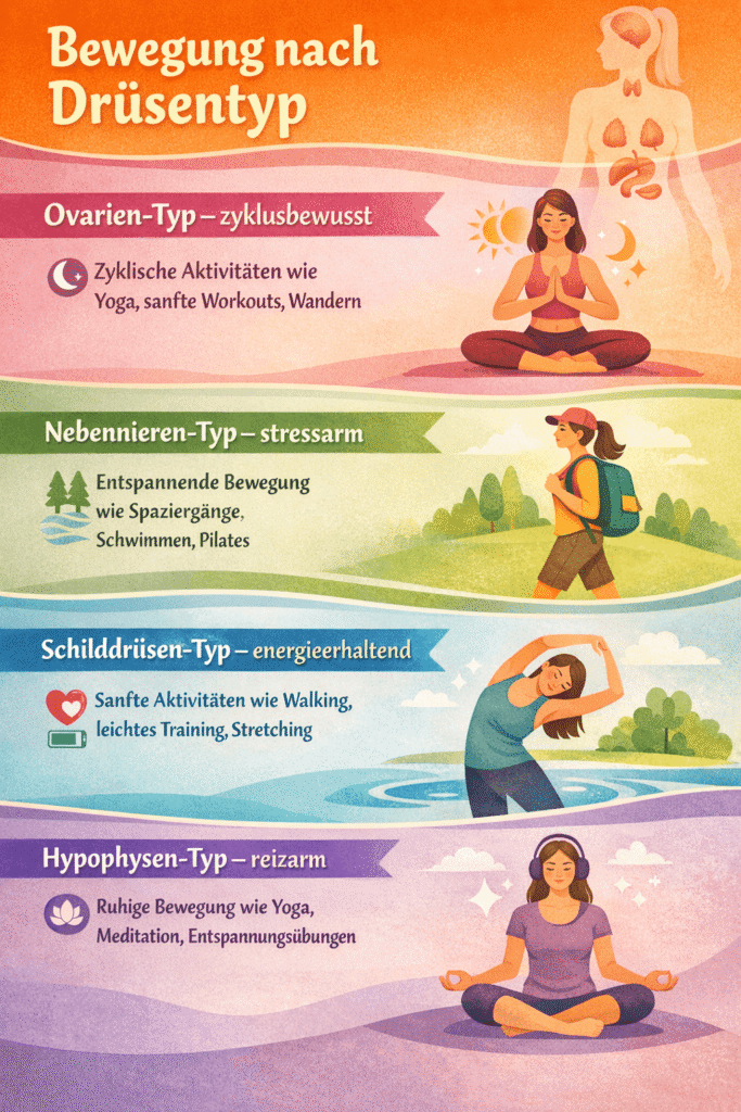 Bewegung nach Drüsentyp