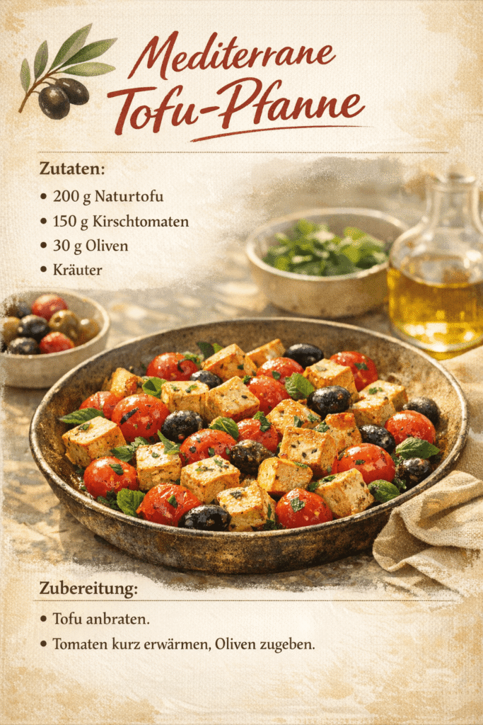 Mediterrane Tofu-Pfanne