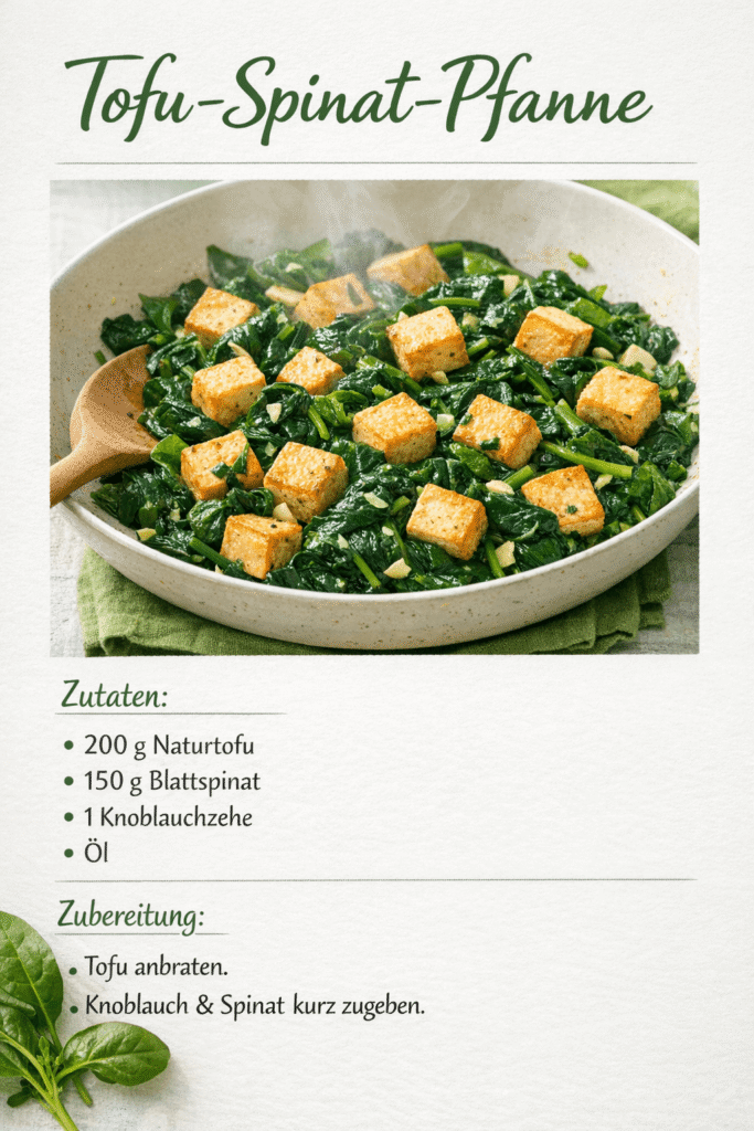 Tofu-Spinat-Pfanne