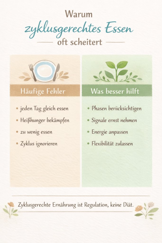 Fehler bei der zyklusgerechten Ernährung