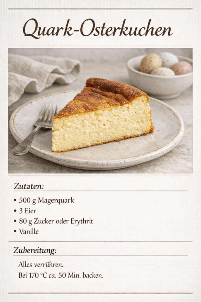 Quark-Osterkuchen Rezept High Protein Ostern