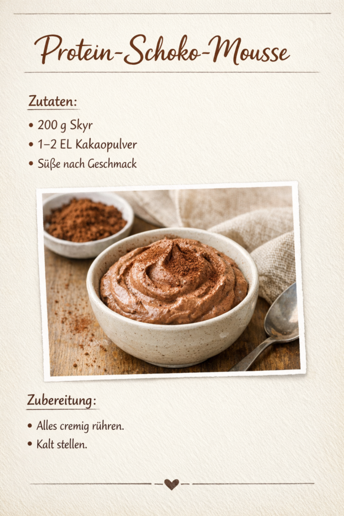 Protein-Schoko-Mousse Rezept High Protein Ostern