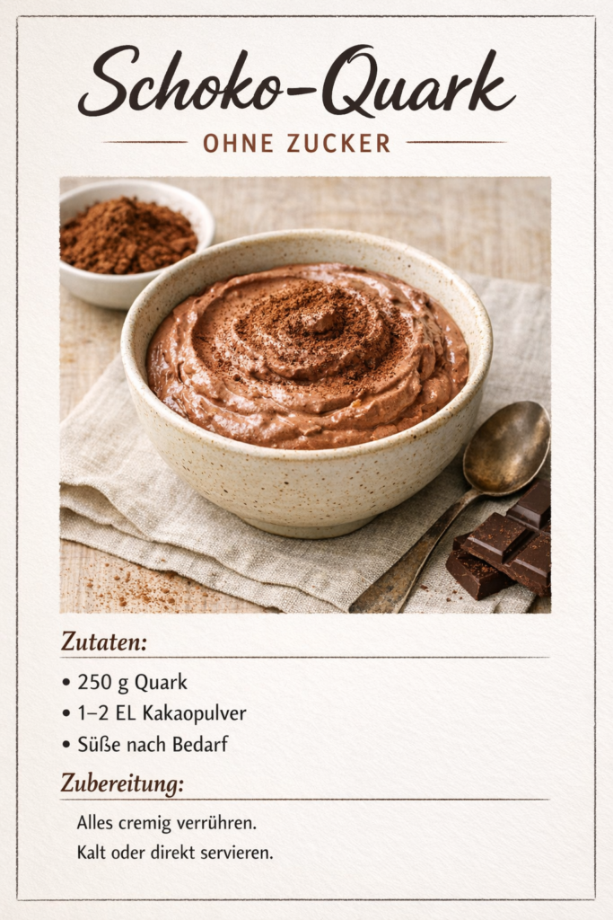 Schoko-Quark ohne Zucker