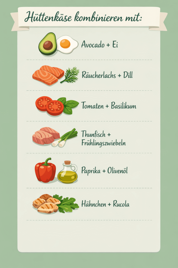 Tolle Kombinationen mit Hüttenkäse
