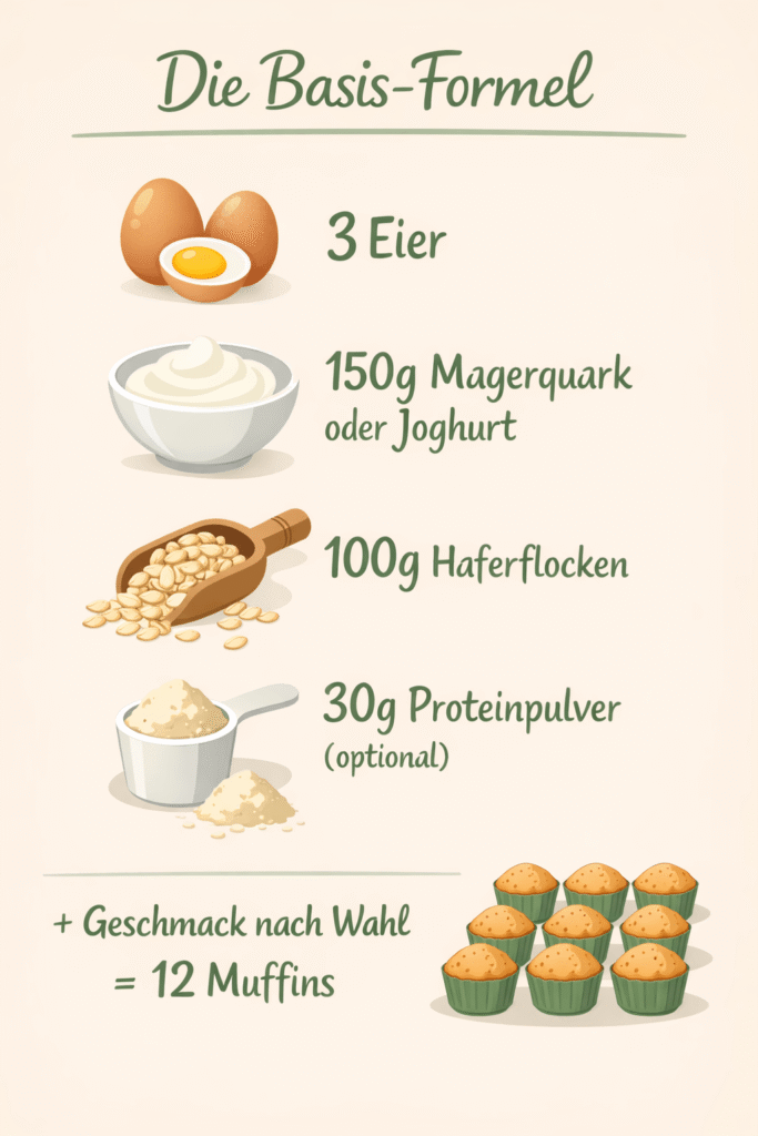 Basis Rezept für ProteinMuffins