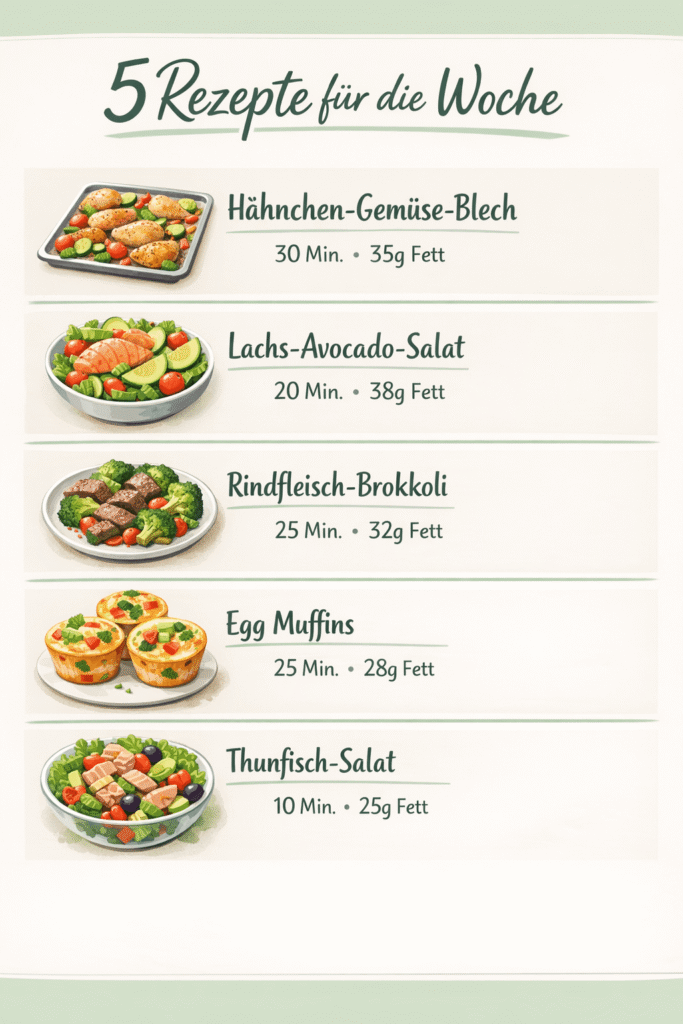 5 Mealprep Keto Rezepte 