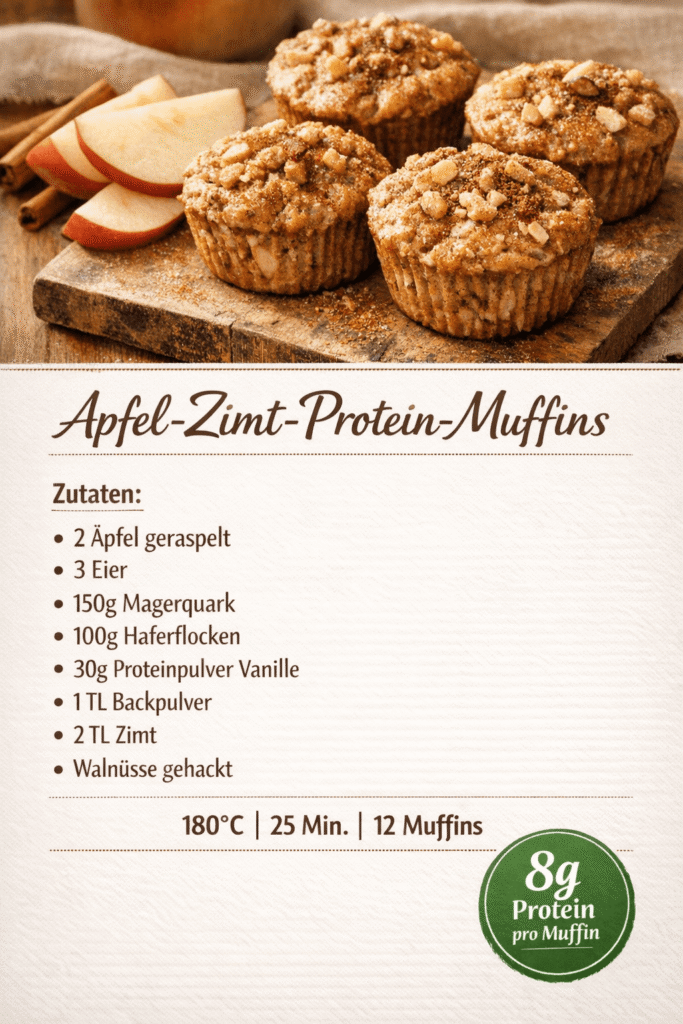 Apfel-Zimt-Protein-Muffins