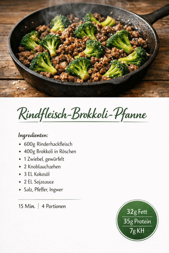 Rindfleisch-Brokkoli-Pfanne