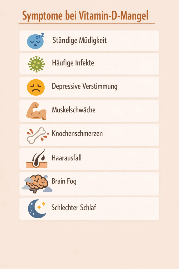 Symptome eines Vitamin D Mangels