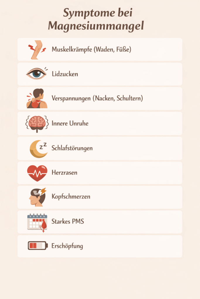 Symptome von Magnesiummangel