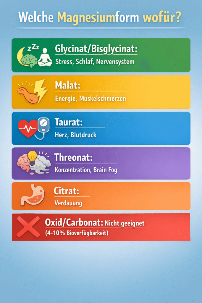 Welche Magnesiumform wofür