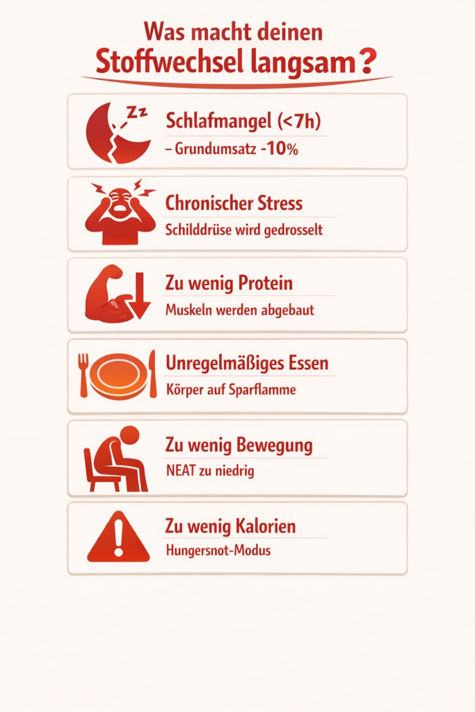 Was macht deinen Stoffwechsel langsam?