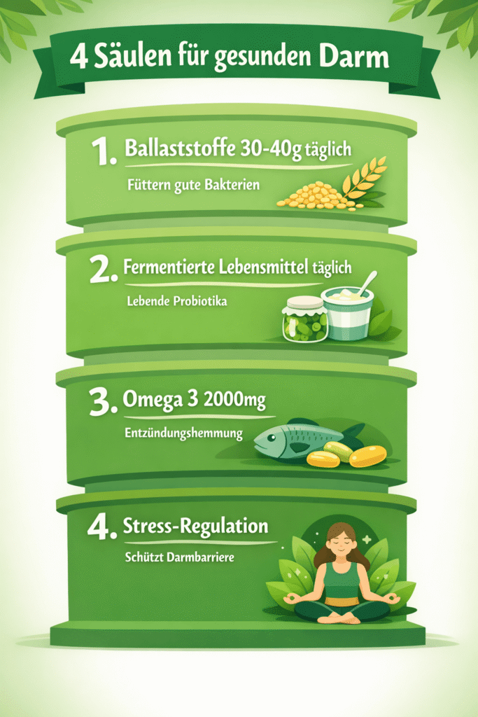 4 Säulen für einen gesunden Darm