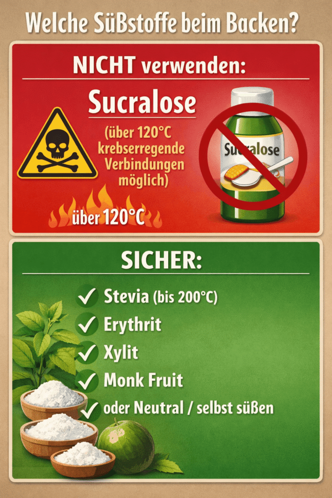 Süßstoffe und Erhitzen