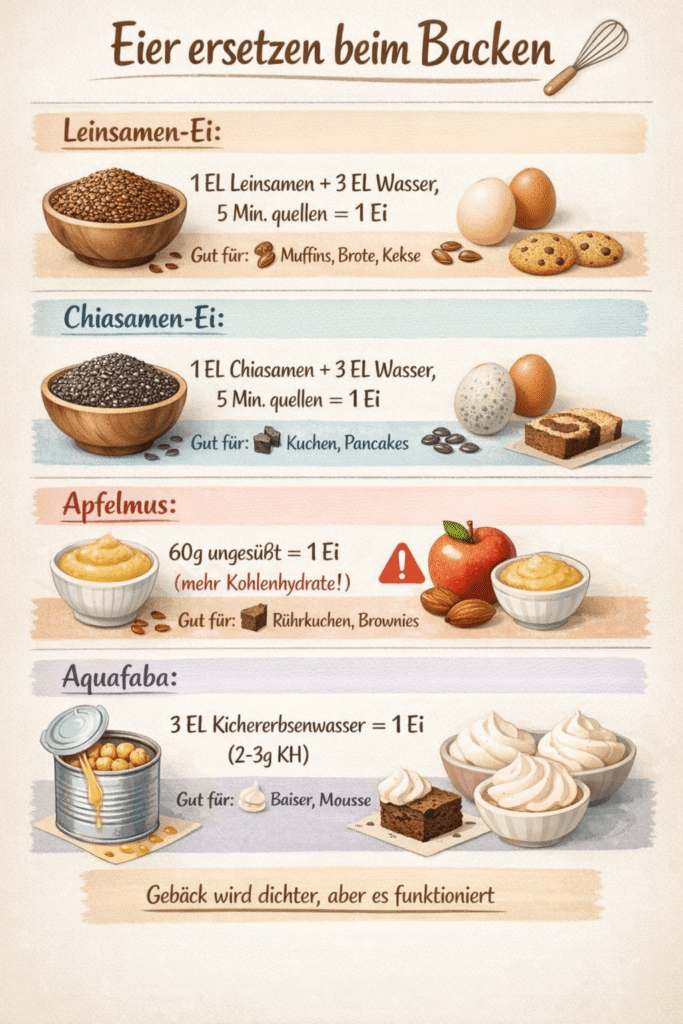 Eier ersetzen beim Backen
