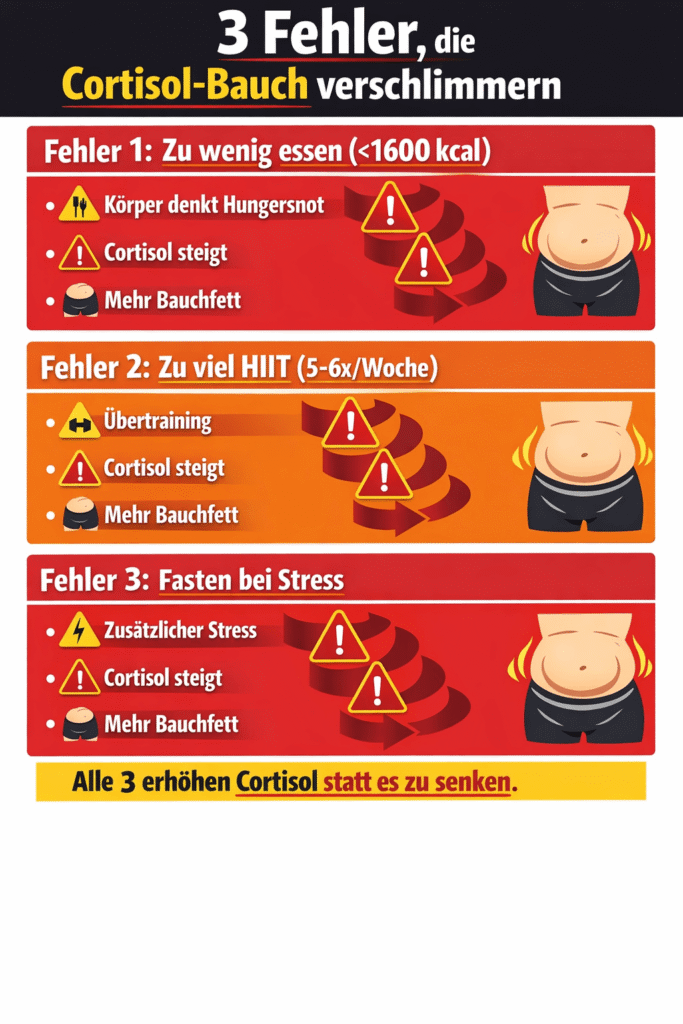 3 Fehler, die den Cortisol Bauch verschlimmern