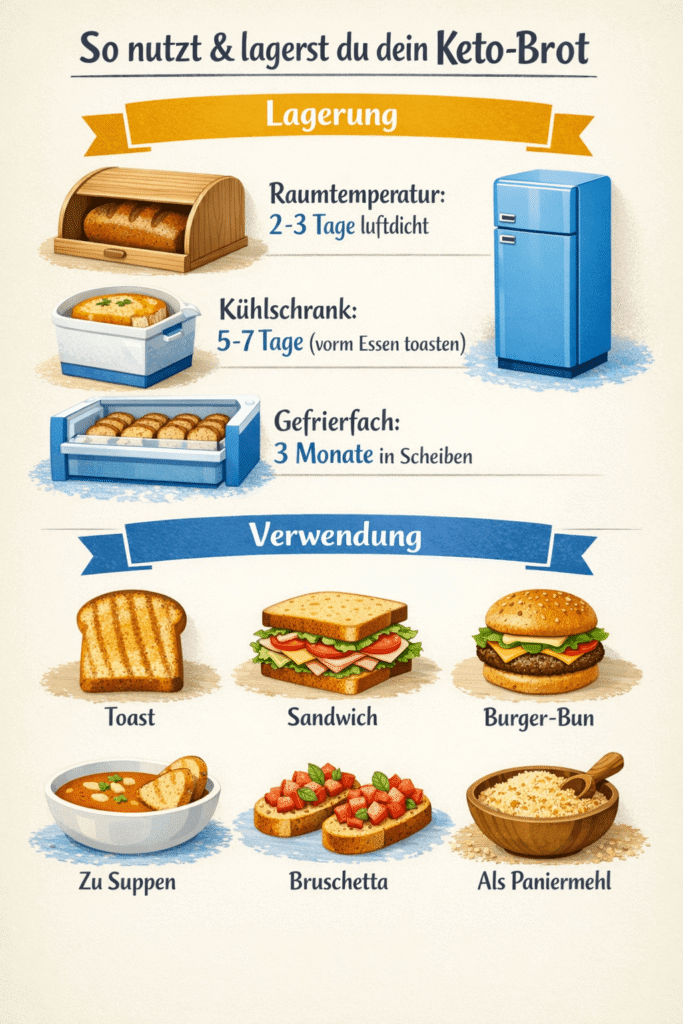 Keto Brot richtig lagern