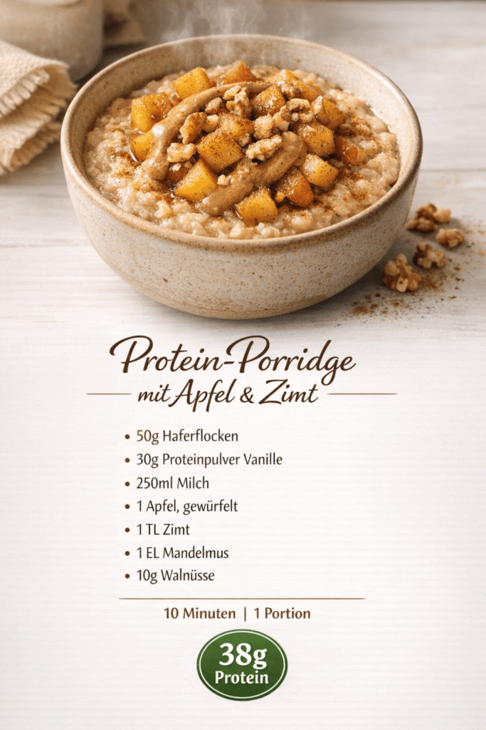 Protein-Porridge mit Apfel-Zimt