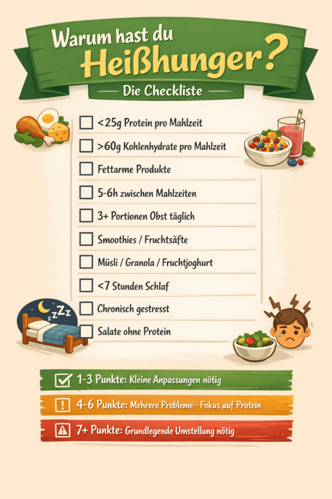 Checkliste Heißhunger