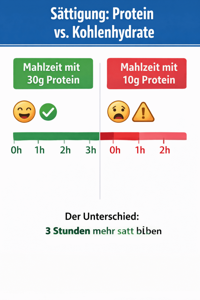 Sättigung: Protein vs. Kohlenhydrate