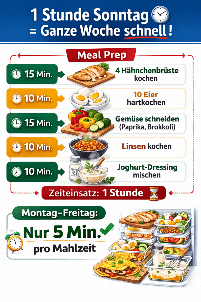 Meal Prep für schnelle eiweißreiche Rezepte