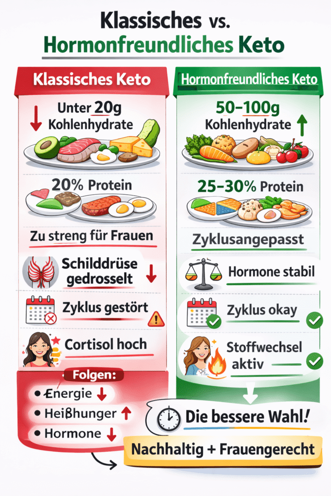 Klassisches Keto vs. Hormonfreundliches Keto