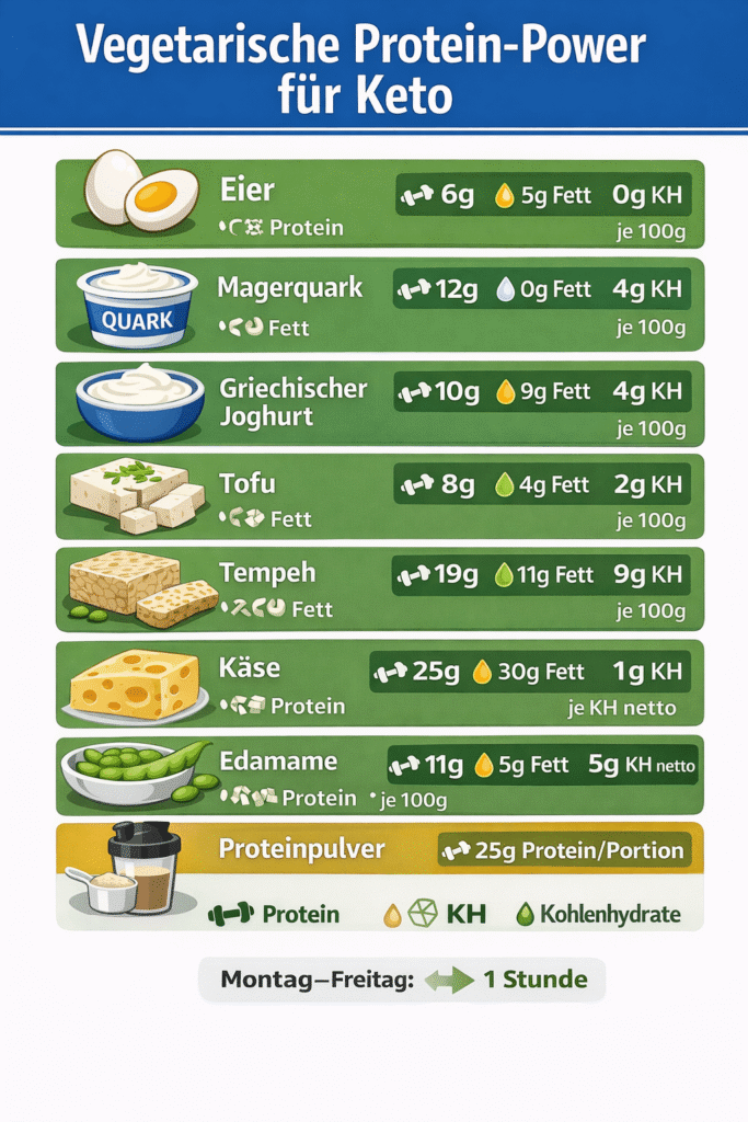 Vegetarische Protein Power für Keto