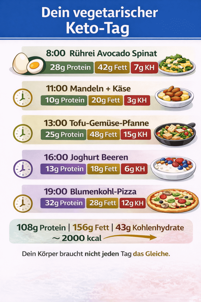 Dein vegetarischer Keto Tag