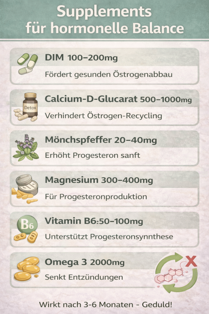 Supplements bei Östrogendominanz
