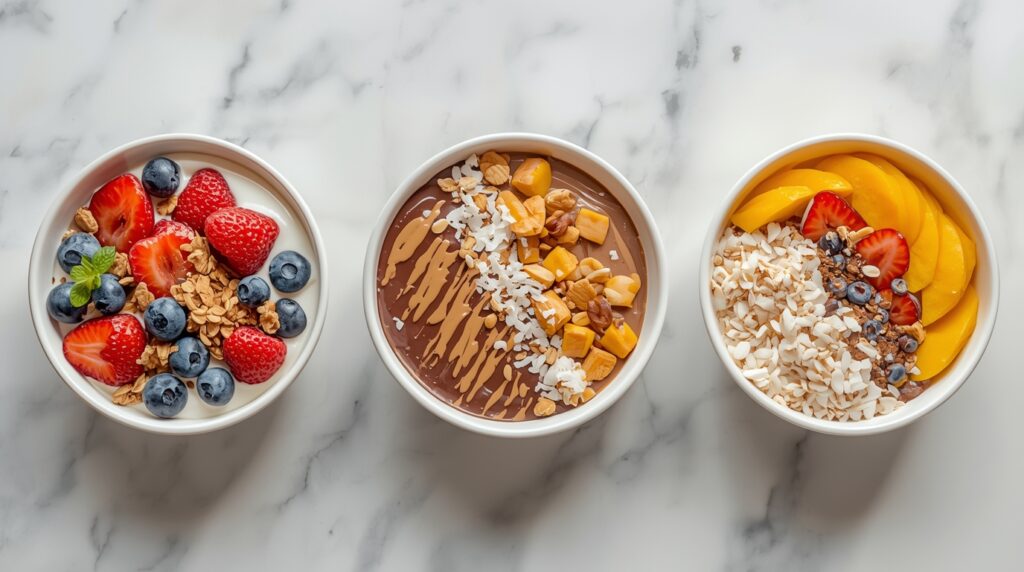 drei süße Protein Bowls