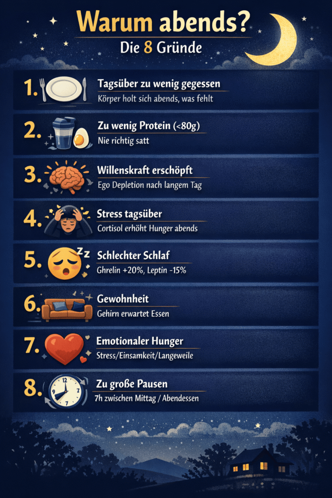 8 Gründe für Heißhunger abends