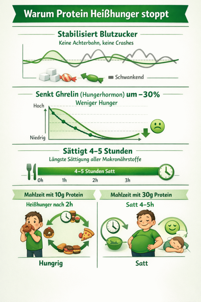 Warum Protein Heißhunger stoppt