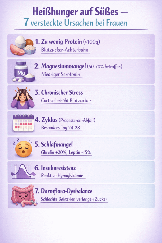 7 Ursachen für Heißhunger auf Süßes