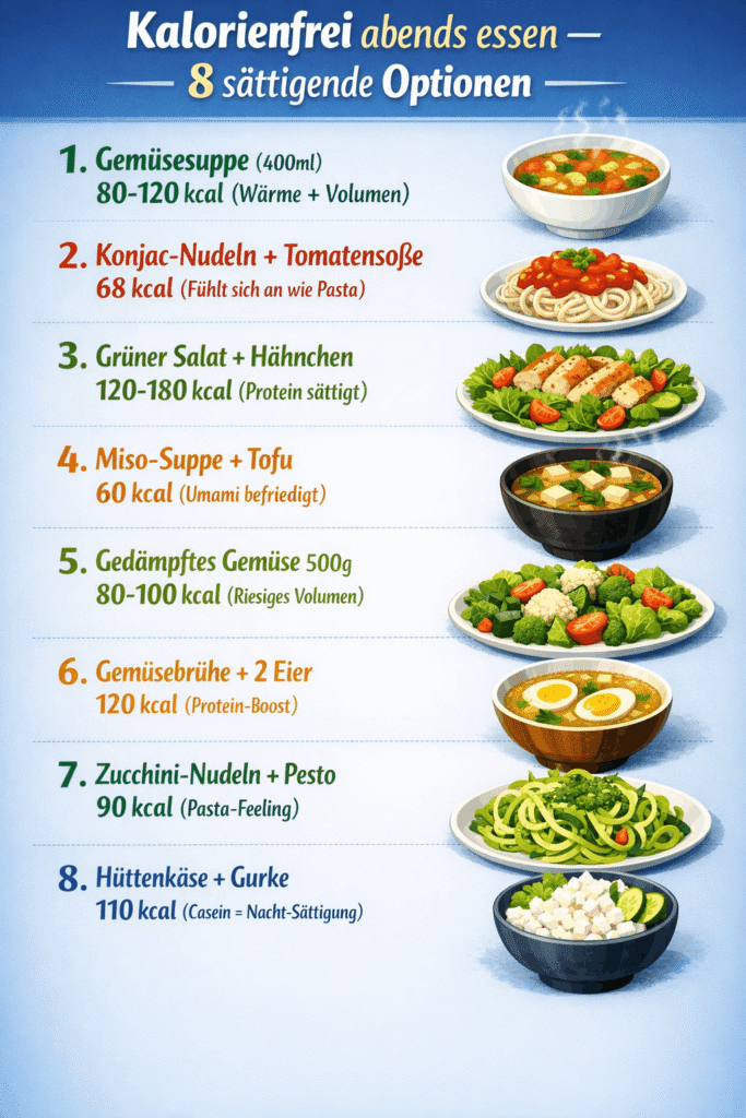 Kalorienfrei abends essen