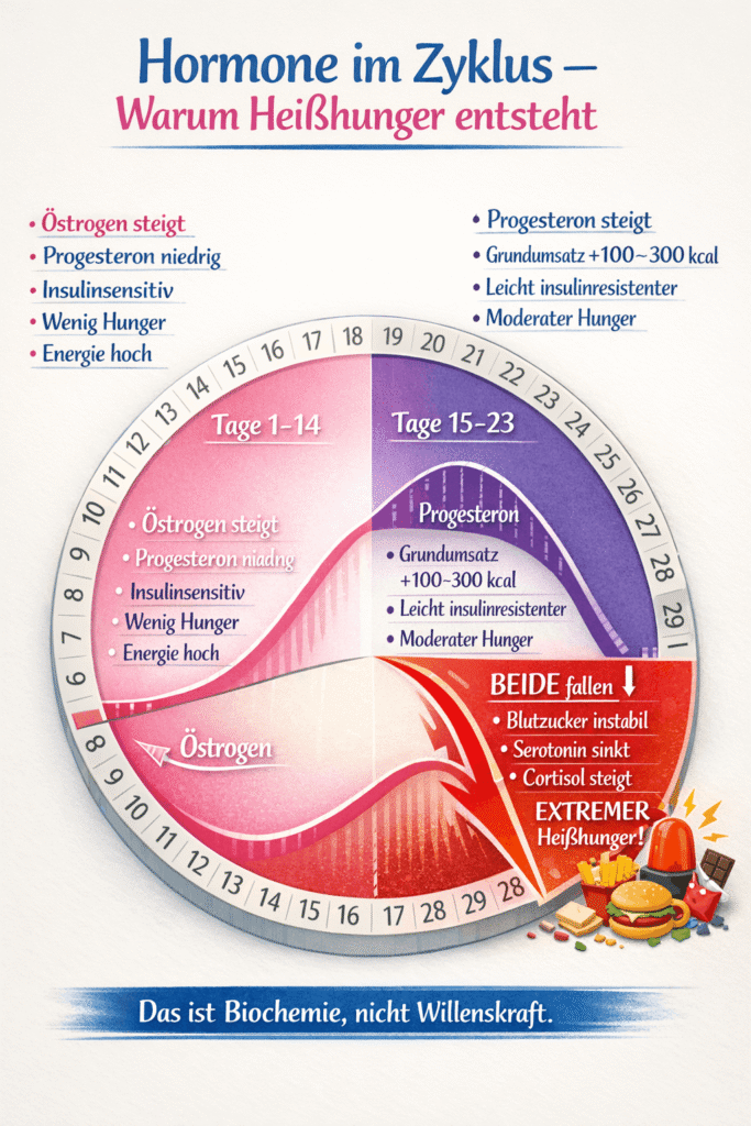 Hormone im Zyklus - Warum Heißhunger entsteht