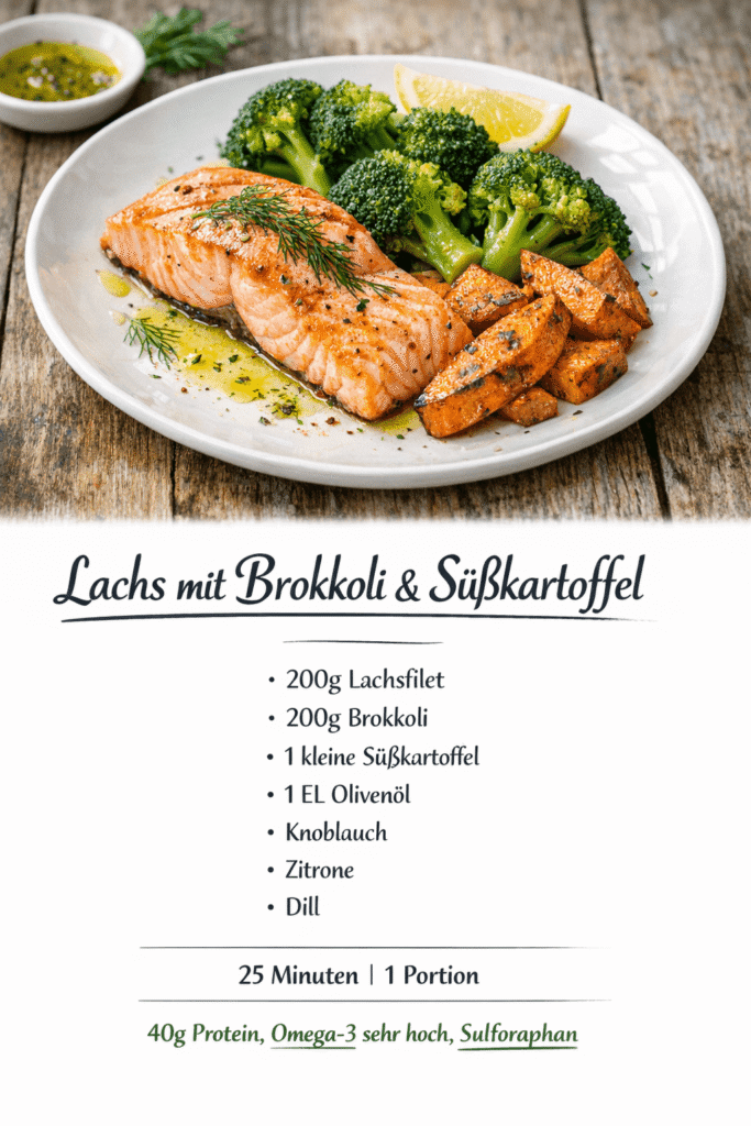 Lachs mit Brokkoli