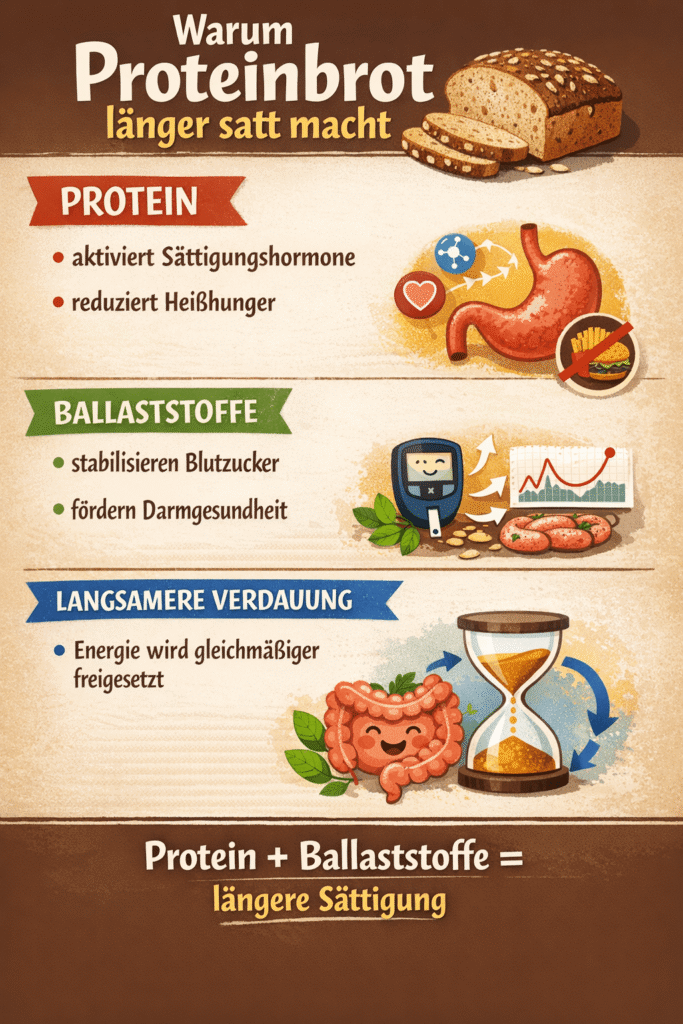 Warum Proteinbrot länger satt macht