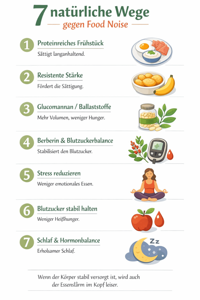 7 natürliche Wege gegen Food Noise
