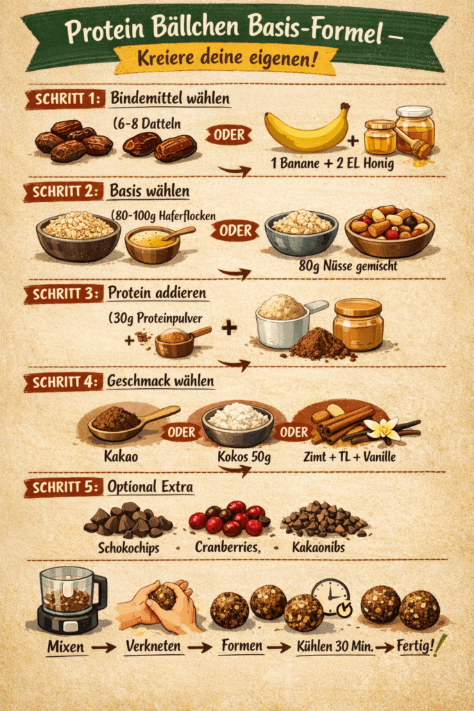 kreiere deine eigenen protein bällchen