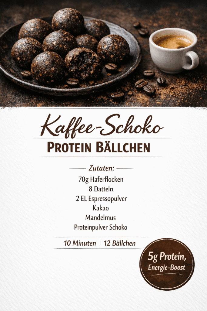 Kaffee Schoko Protein Bällchen