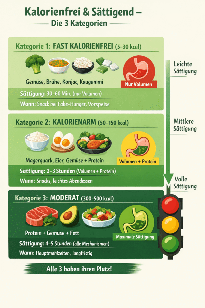 3 kategorien kalorienfrei und sättigend