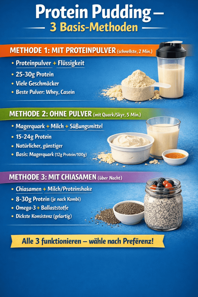 3 Methoden für Protein Pudding