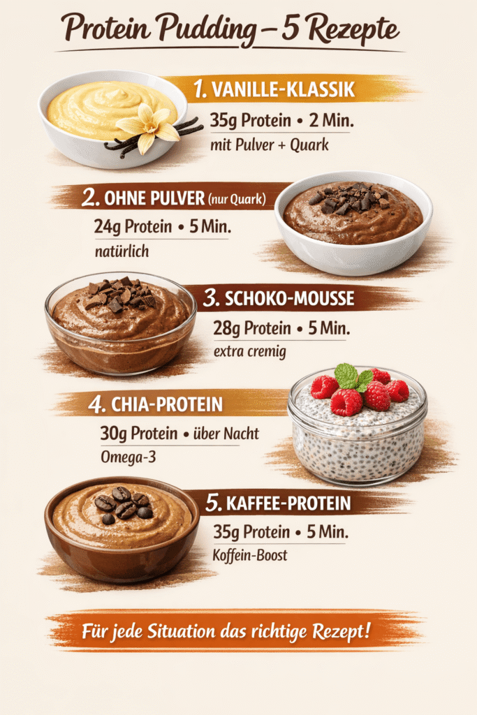 5 Rezepte für Protein Pudding