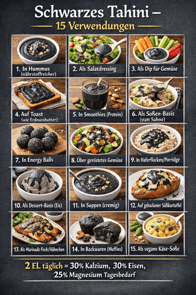 15 Verwendungen für schwarzes Sesammus