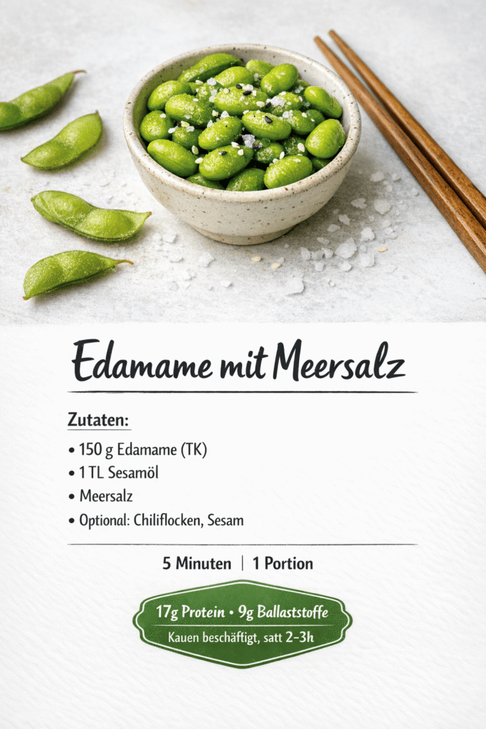 Edamame mit Meersalz