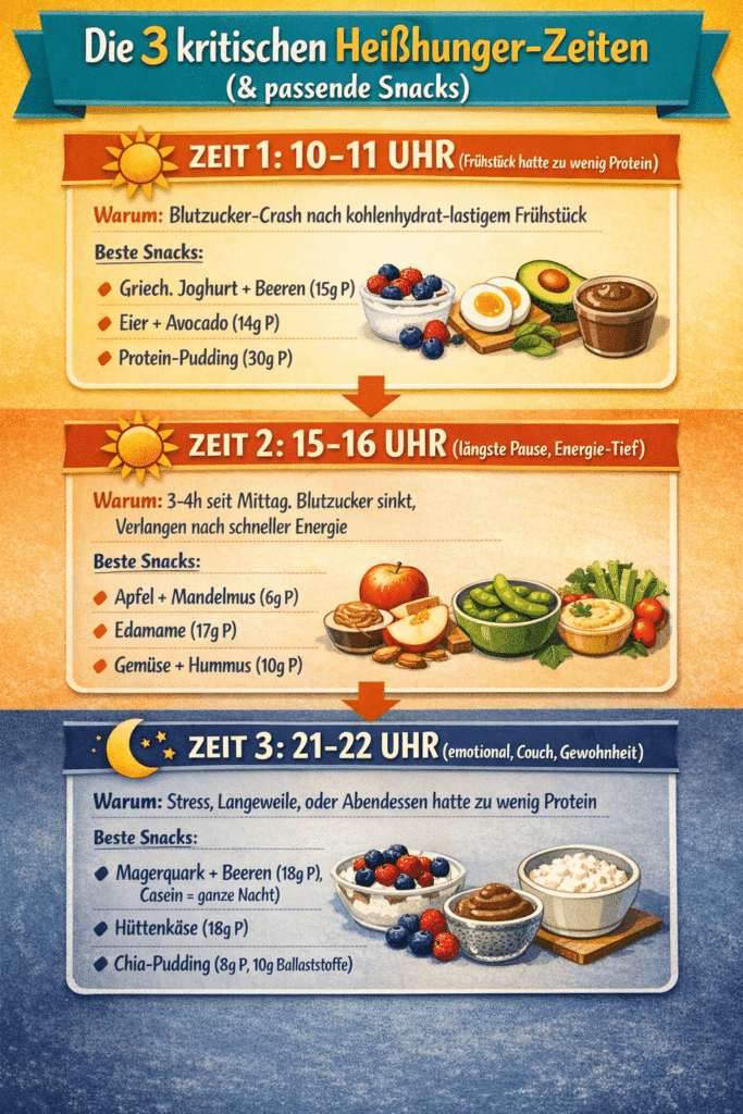 Die häufigsten Heißhunger Zeiten